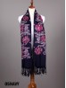 Multi-Colour Thread Flower Embroidery Pashmina Scarf W/ Tassels